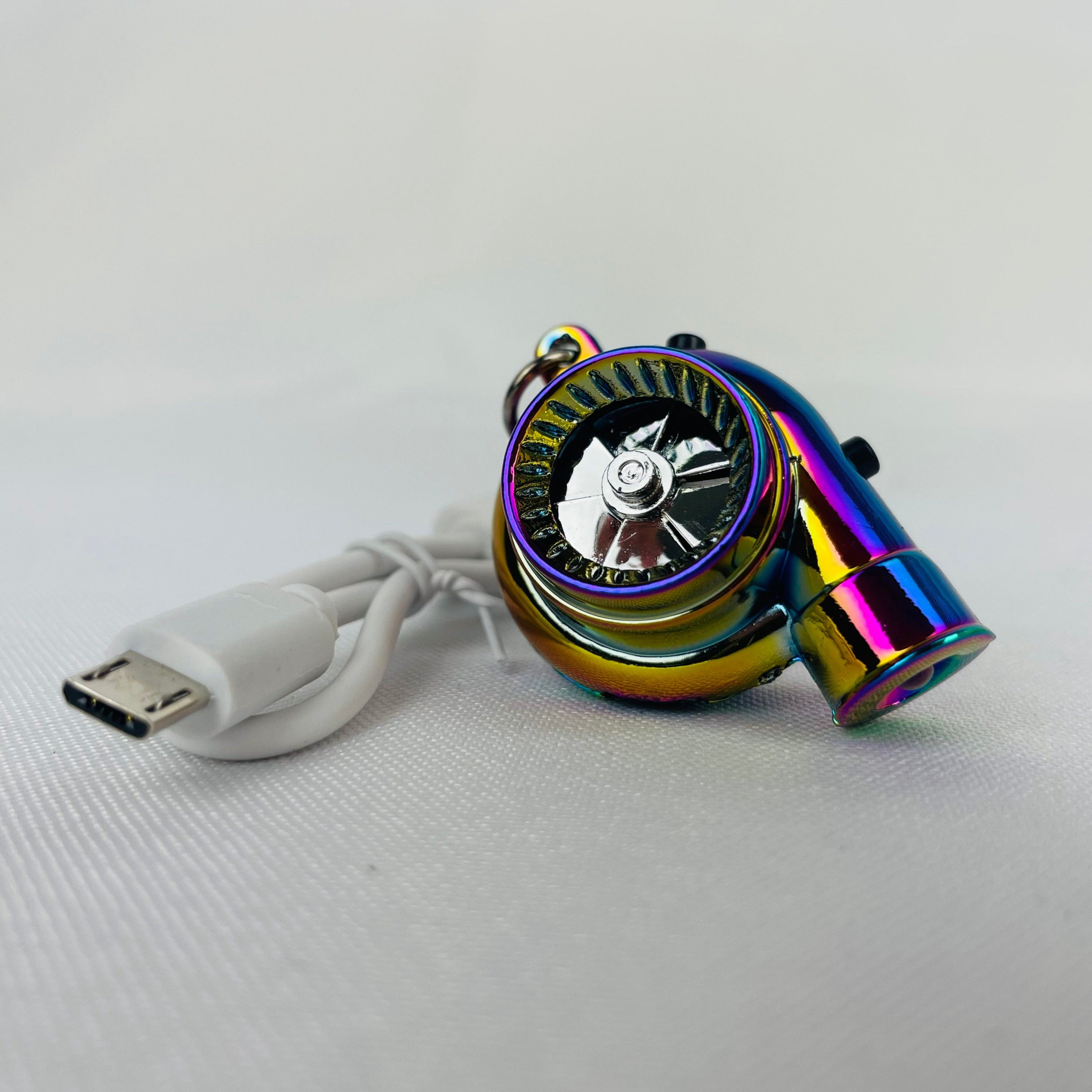 Spinning turbo LED turbo keychain (rechargeable)